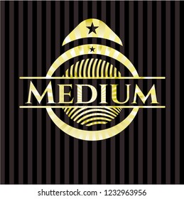 Medium gold shiny badge