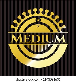 Medium golden badge