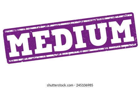 Medium grunge rubber stamp on white background, vector illustration