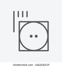 Símbolo de línea de icono de calor medio. Ilustración vectorial aislada del concepto de signo de icono para el diseño de la interfaz de usuario del logotipo de la aplicación móvil del sitio web.