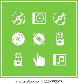 medium icon. 9 medium vector set. minion, compact disc and clicker icons for web and design about medium theme