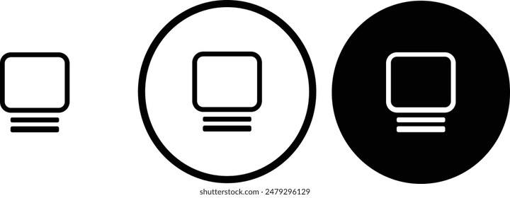 Medium icon black outline for web site design 
and mobile dark mode apps 
Vector illustration on a white background