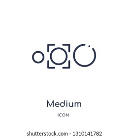 medium icon from user interface outline collection. Thin line medium icon isolated on white background.