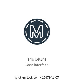 Medium icon vector. Trendy flat medium icon from user interface collection isolated on white background. Vector illustration can be used for web and mobile graphic design, logo, eps10
