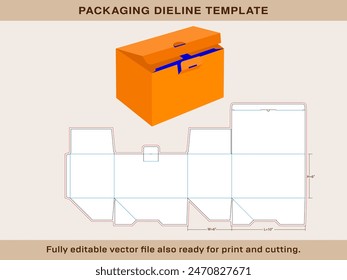 Medium Jar Candle Box Size 10x6x6 inch Dieline Template