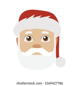 Medium light skin tone Santa Claus vector emoji