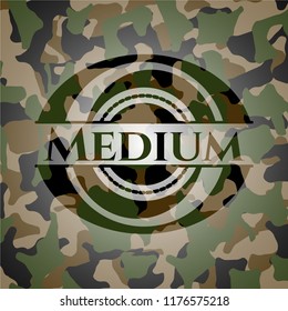 Medium on camouflaged texture