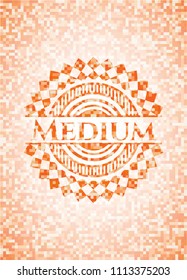  Medium orange mosaic emblem