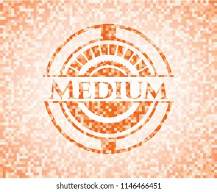 Medium orange mosaic emblem