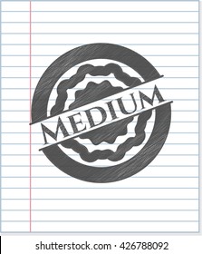 Medium pencil strokes emblem