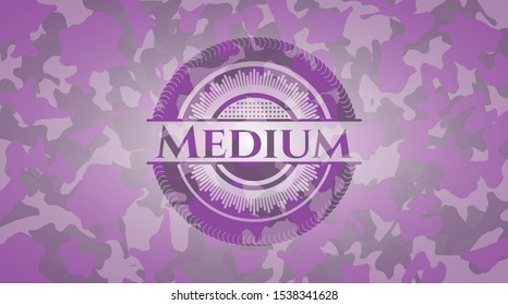 Medium pink on camo texture. Vector Illustration. Detailed.