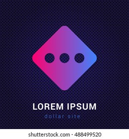 Medium Priority Blue & Red colorful gradient attractive bright material Icon / Logo Design