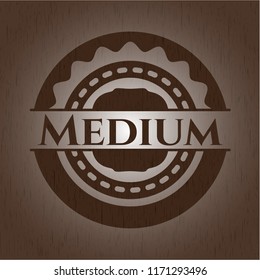 Medium retro style wooden emblem