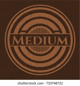 Medium retro wooden emblem