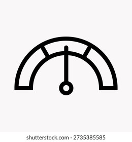 Medium risk status compliance icon for client profile caution and AML evaluation in financial verification systems rounded outline editable stroke vector.