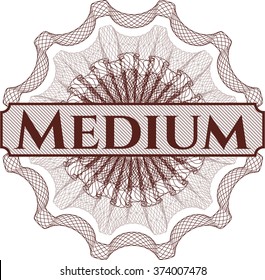 Medium rosette or money style emblem