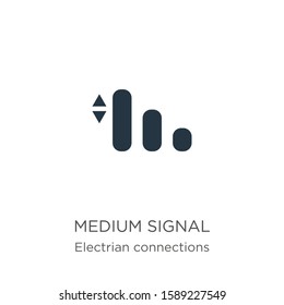 Medium signal icon vector. Trendy flat medium signal icon from electrian connections collection isolated on white background. Vector illustration can be used for web and mobile graphic design, logo, 