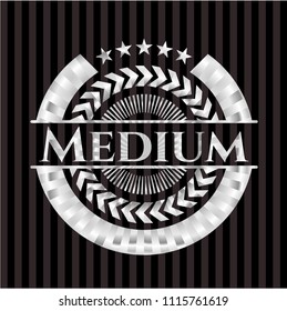 Medium silver shiny badge