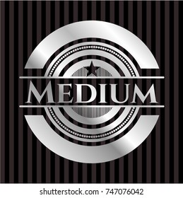 Medium silver shiny badge