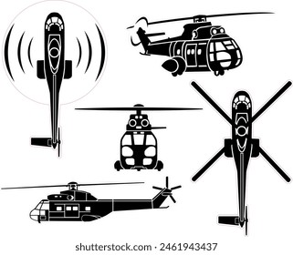 Medium size transport helicopter vector design