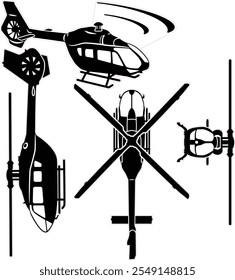 conjunto de vetores para helicópteros de transporte de média dimensão