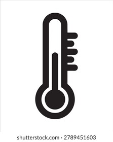Medium temperature thermometer symbol icon with thermometer, temperature
