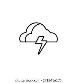Medium thundercloud vector icon. Weather icon line style. perfect use for logo, presentation, website, and more. modern icon design outline style