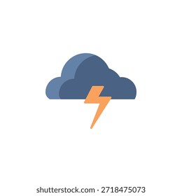 Medium thundercloud vector icon. Weather icon flat style. perfect use for logo, presentation, website, and more. modern icon design color style
