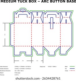 Design de base do botão de arco do modelo de corte de dobra médio