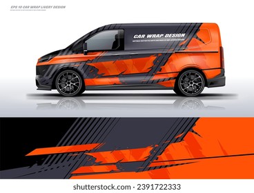 diseño de livery de envoltura de media furgoneta. diseño universal para el diseño van decal y sticker