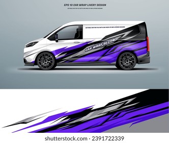 diseño de livery de envoltura de media furgoneta. diseño universal para el diseño van decal y sticker