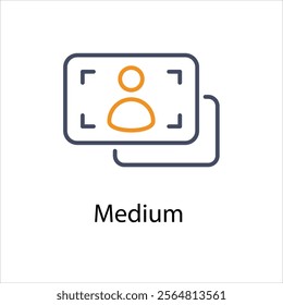 Medium Vector icon stock illustration