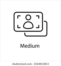 Medium Vector icon stock illustration