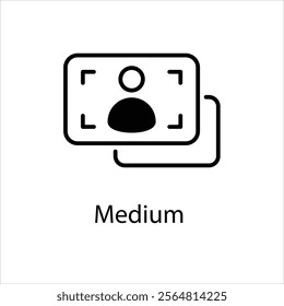Medium Vector icon stock illustration