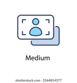 Medium Vector icon stock illustration