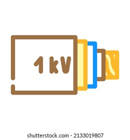 medium voltage cables color icon vector. medium voltage cables sign. isolated symbol illustration