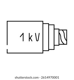 medium voltage cables line icon vector. medium voltage cables sign. isolated contour symbol black illustration