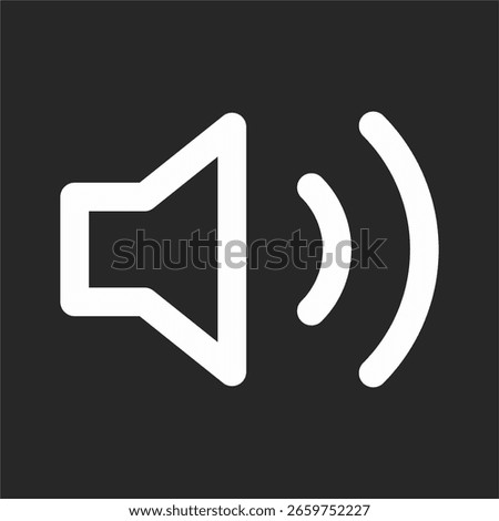 Medium volume icon on black background