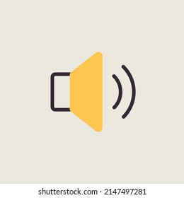 Medium-Volume-Sound-Musik-Vektorsymbol. Graph-Symbol für Musik und Sound-Website und Apps-Design, Logo, App, Benutzeroberfläche