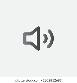Ilustración de iconos de símbolo del vector de volumen medio