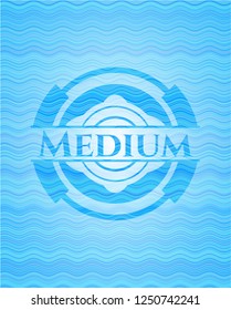 Medium water badge background.