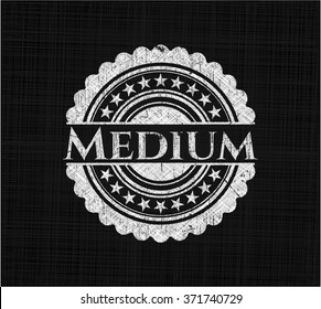 Medium written with chalkboard texture