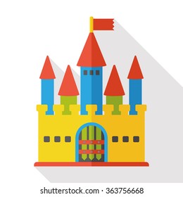 medival castle flat icon