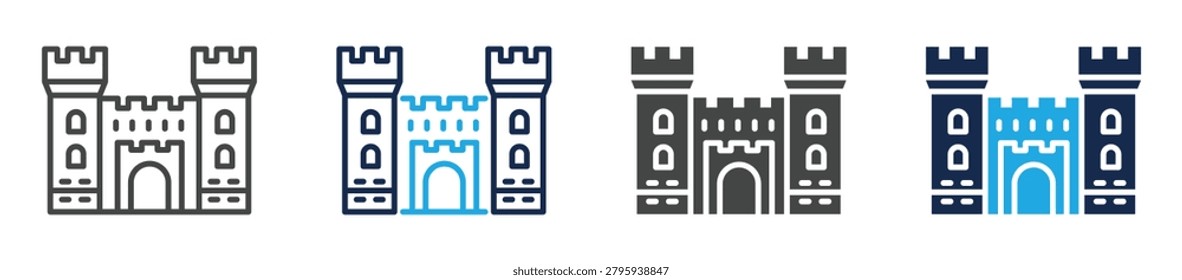 medival icon set multiple concept