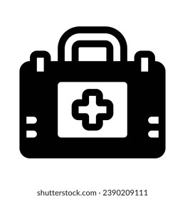 Medkit Glyph Icon - Single Icon, Vector