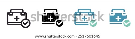 Medkit icon for hospital theme.