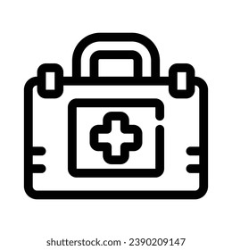 Medkit Line Icon - Single Icon, Vector