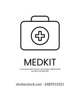 medkit thin outline icon vector design good for web or mobile app