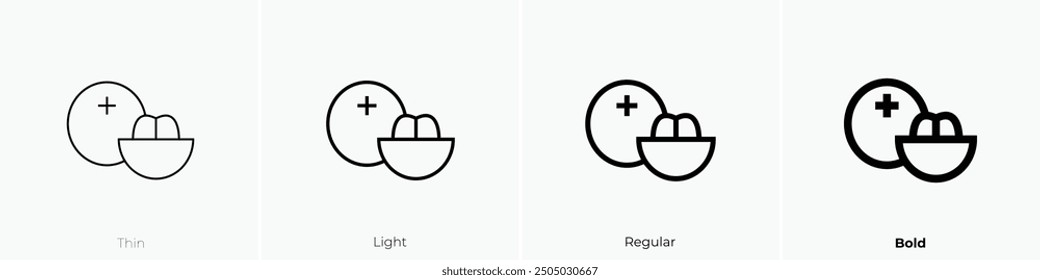 medlar icon. Thin, Light Regular And Bold style design isolated on white background