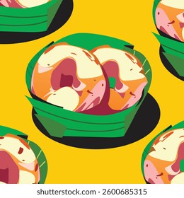 Medu vada is a South Indian breakfast snack with sambar vector illustration